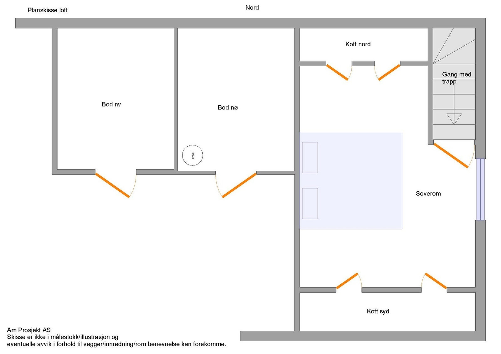 Planskisse loft Galleribilde