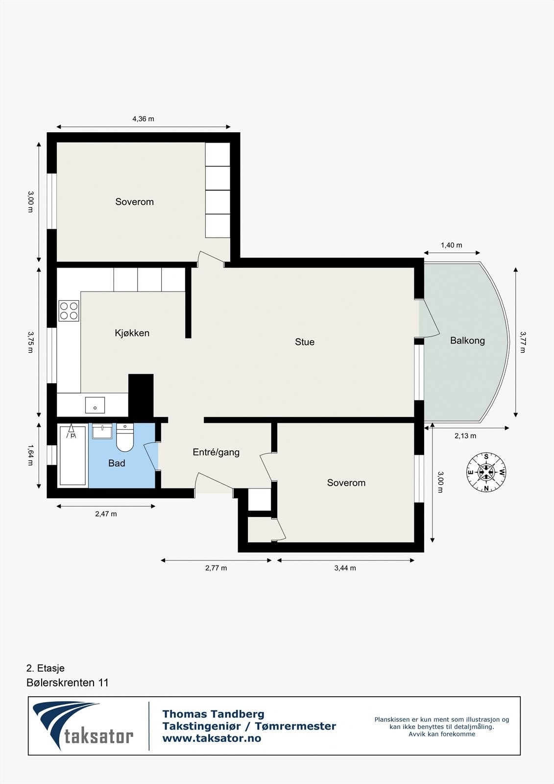 Vi starter med plantegningen slik at du får orientert deg i boligen. Galleribilde