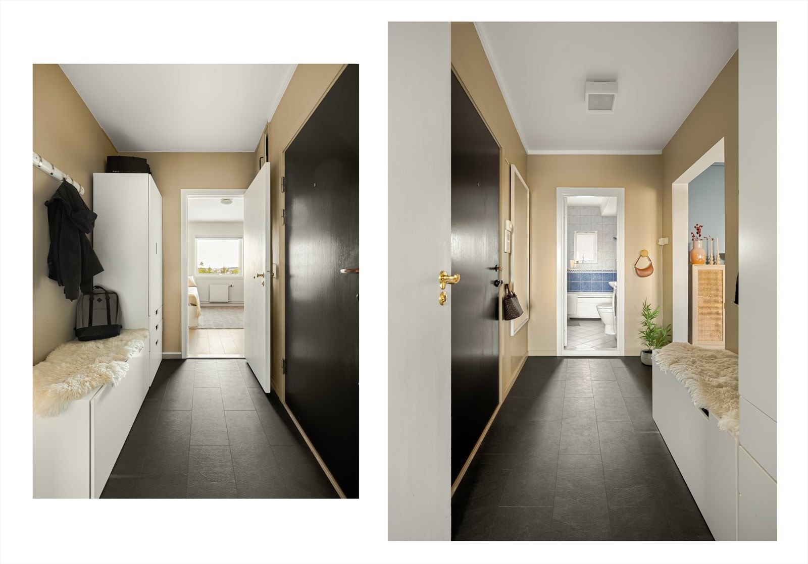 Leiligheten har en svært hyggelig entré. Her vil du føle deg hjemme med en gang du kommer inn døra. Galleribilde