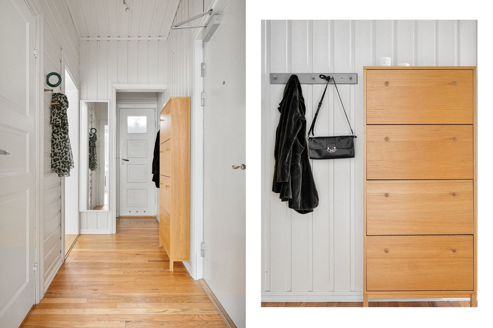 Et hyggelig inngangsparti med plass til garderobe Galleribilde