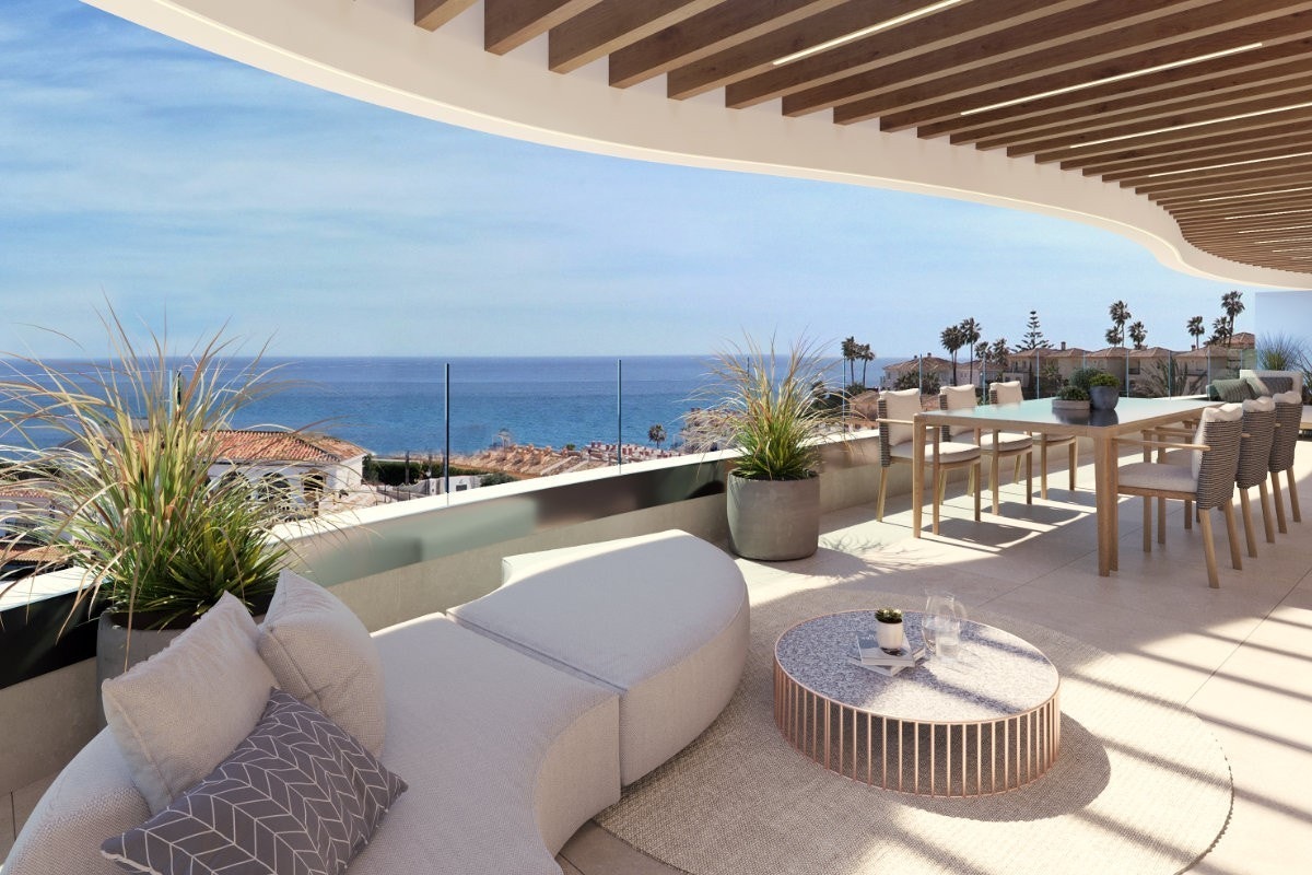 Mange av leilighetene har store terrasser Galleribilde