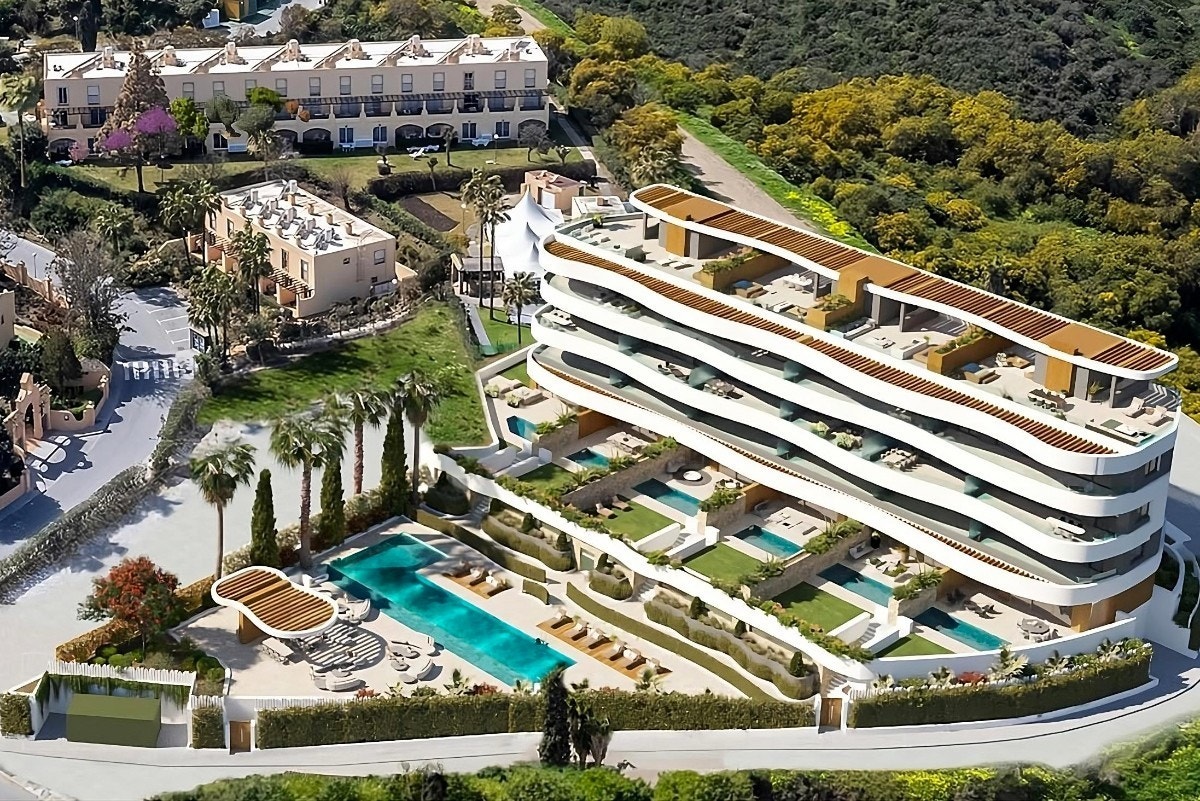 Et eksklusivt kompleks med 22 leiligheter med 2 og 3 soverom i Mijas Costa, Málaga. Galleribilde
