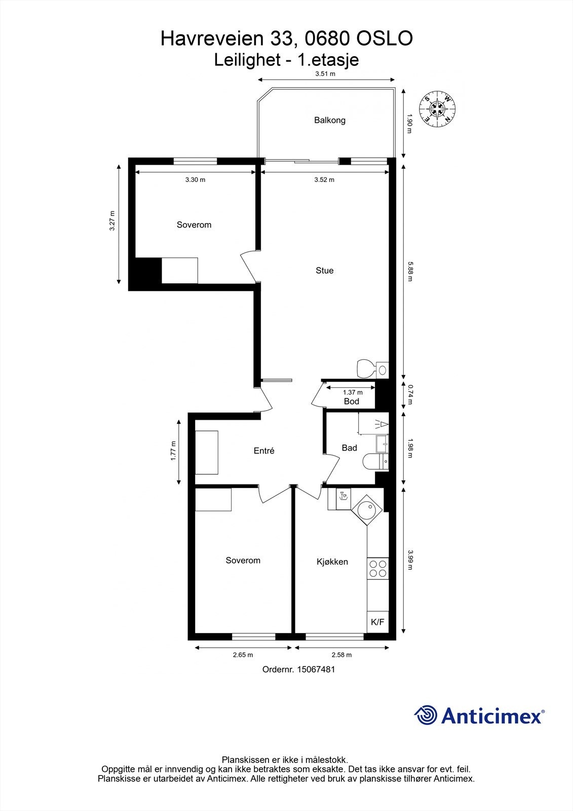 Plantegning, 1. etasje. Galleribilde
