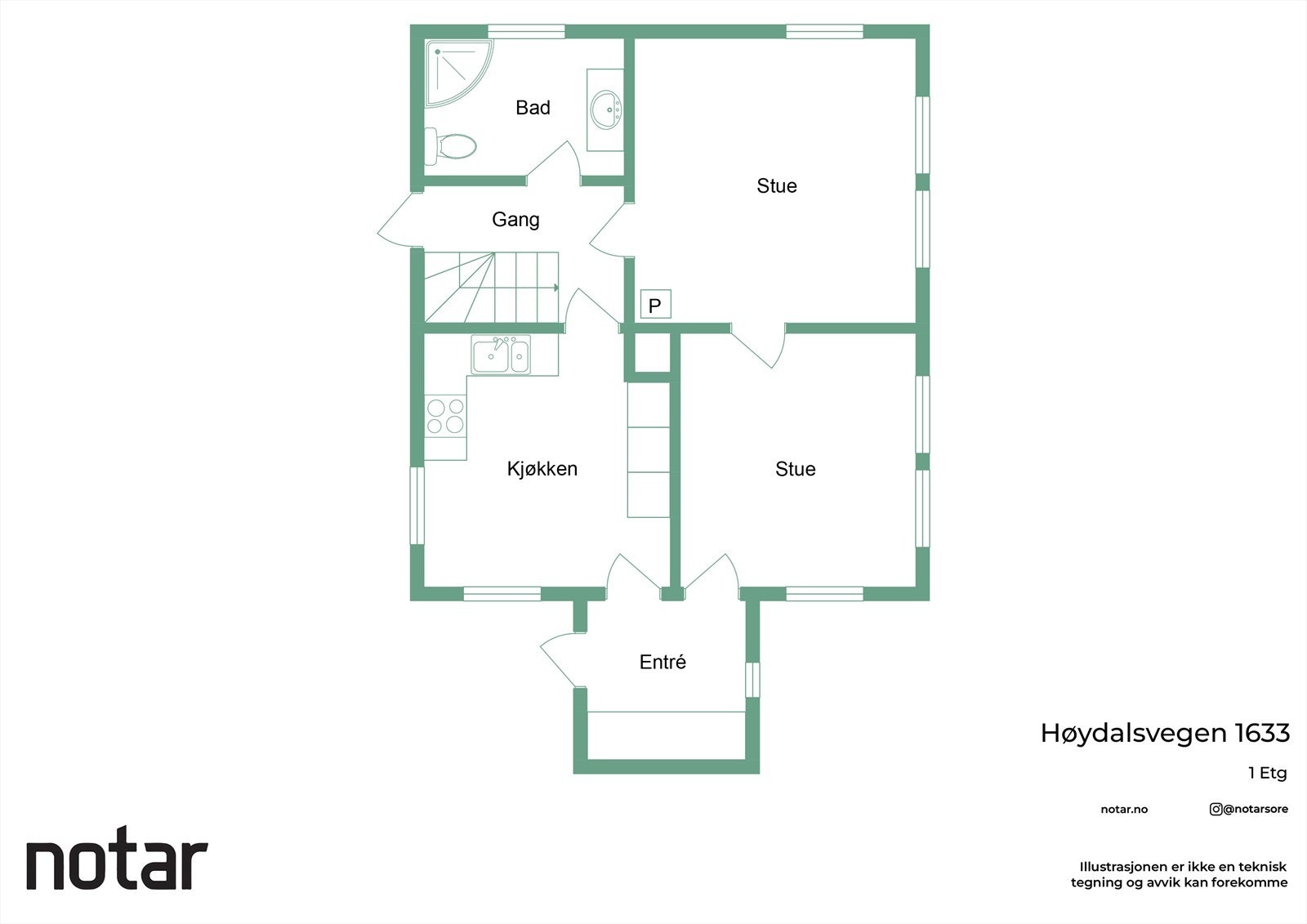 Plantegning - hovedetasje Galleribilde