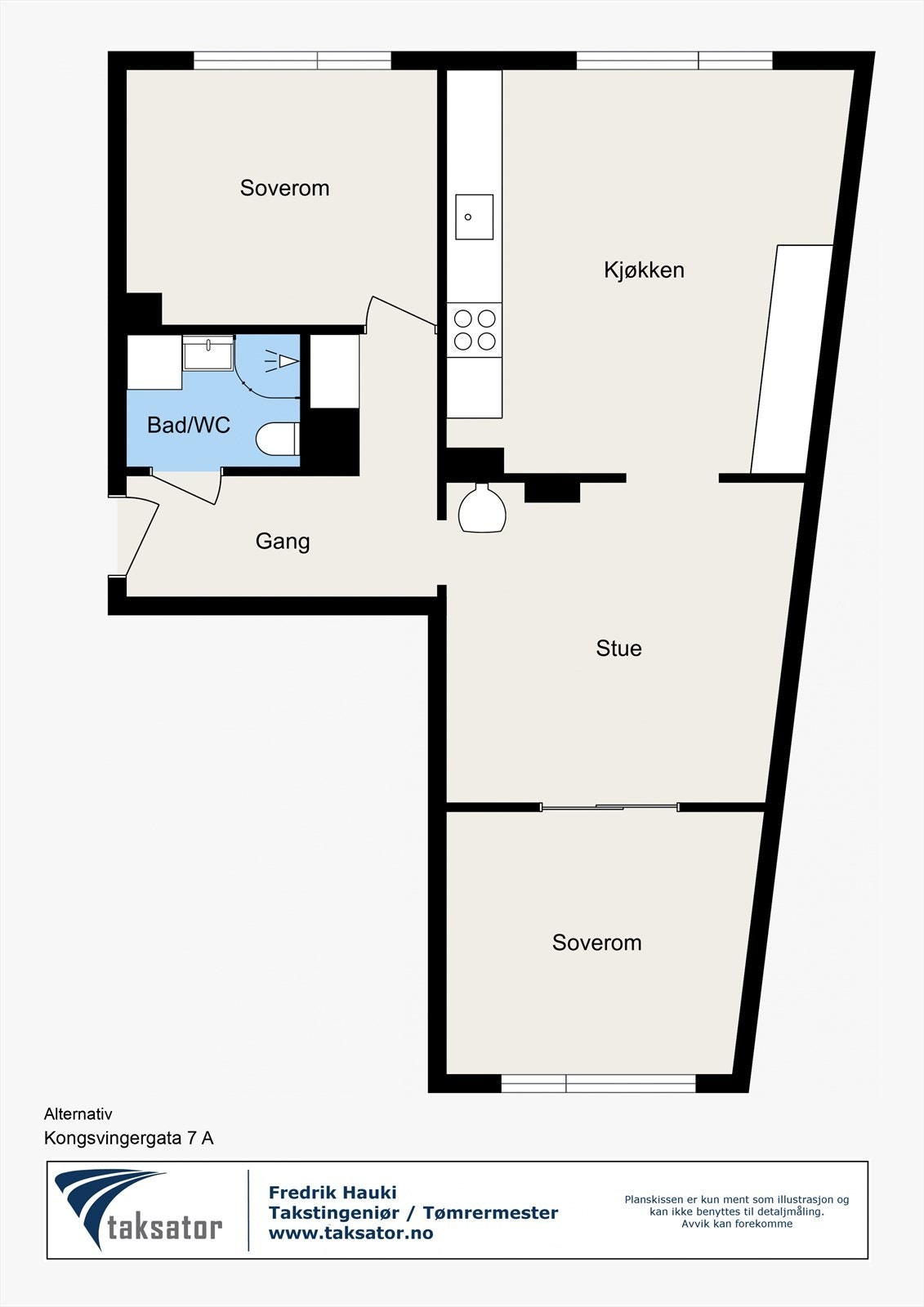 Floorplan letterhead - Kongsvingergata 7 A - Alternativ - 2D Floor Plan.jpg Galleribilde
