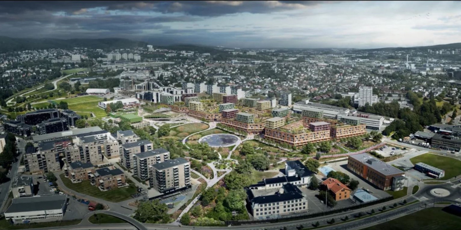 BAMA.tomten er under utvikling. Nye Løren skole med barnehage og flerbrukshall vil stå ferdig i 2027. Det er også satt av store områder til vannspeil og park. Galleribilde