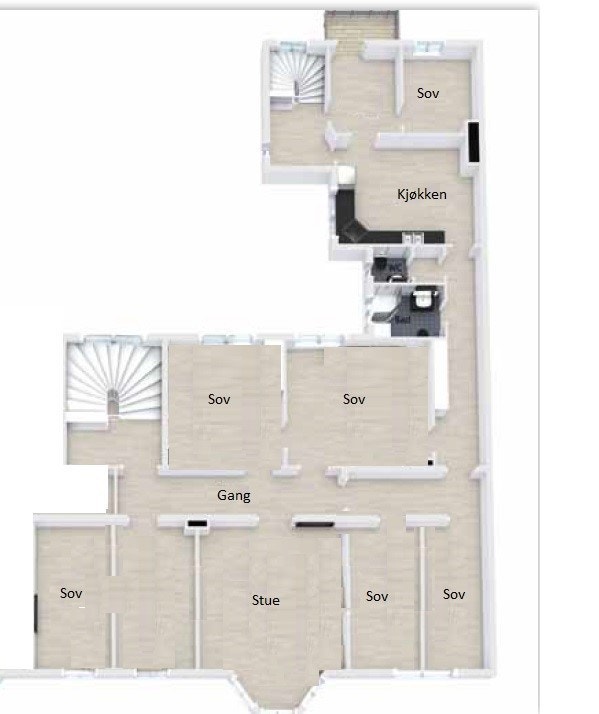 Planskisse Galleribilde