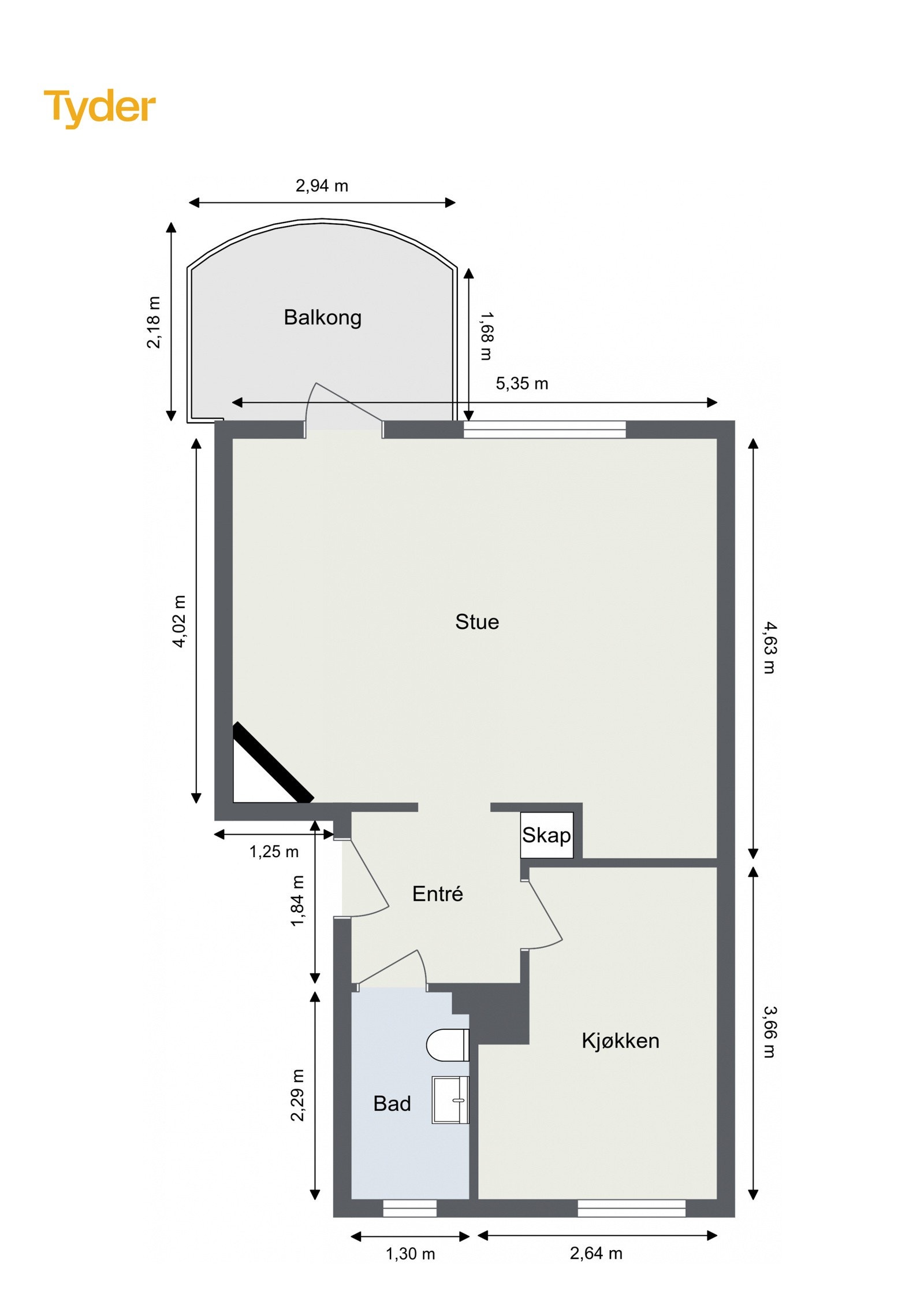 Plantegning 3. etasje Galleribilde