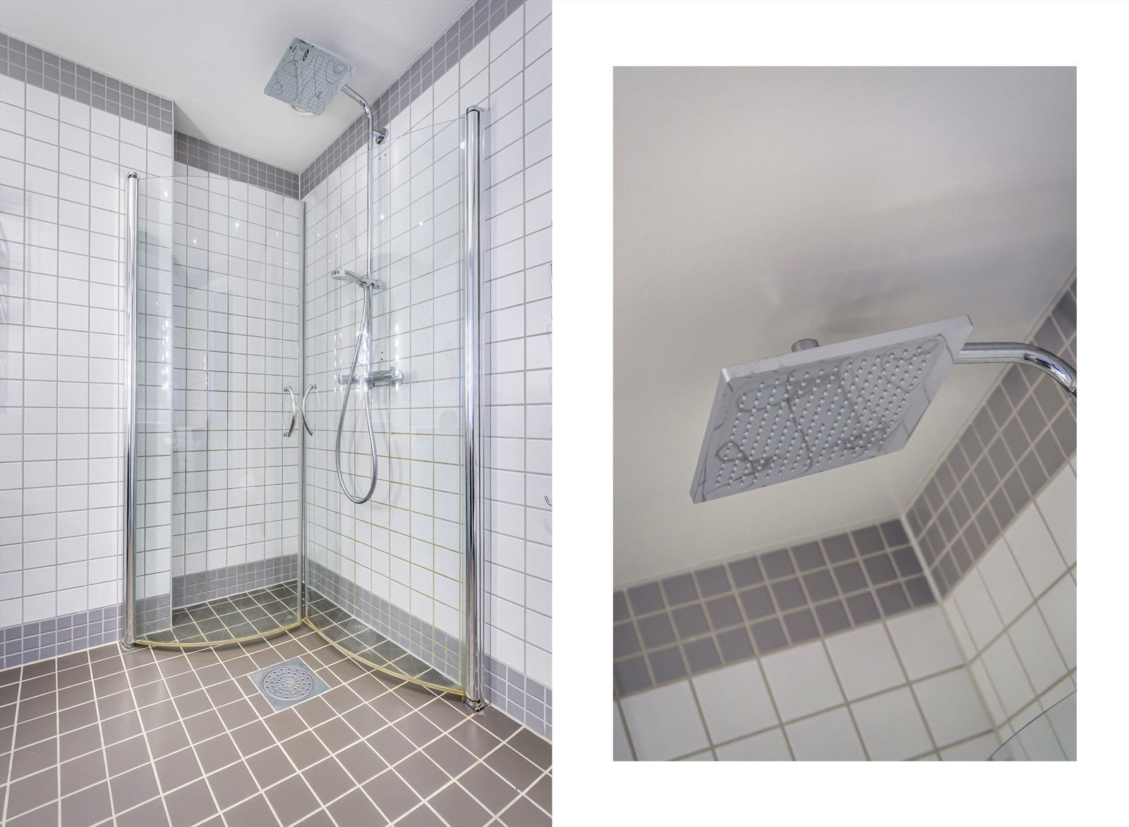 Dusjnisje med innfellbare dører. Galleribilde