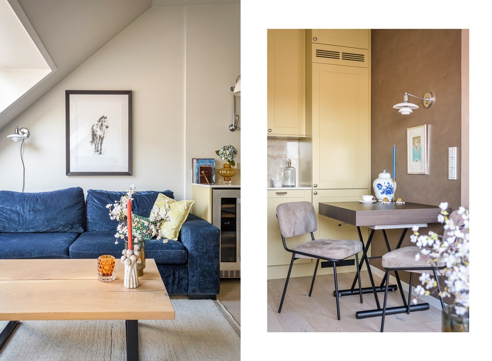 Åpen stue- og kjøkkenløsning legger gode rammer for et sosialt oppholdsrom. Galleribilde