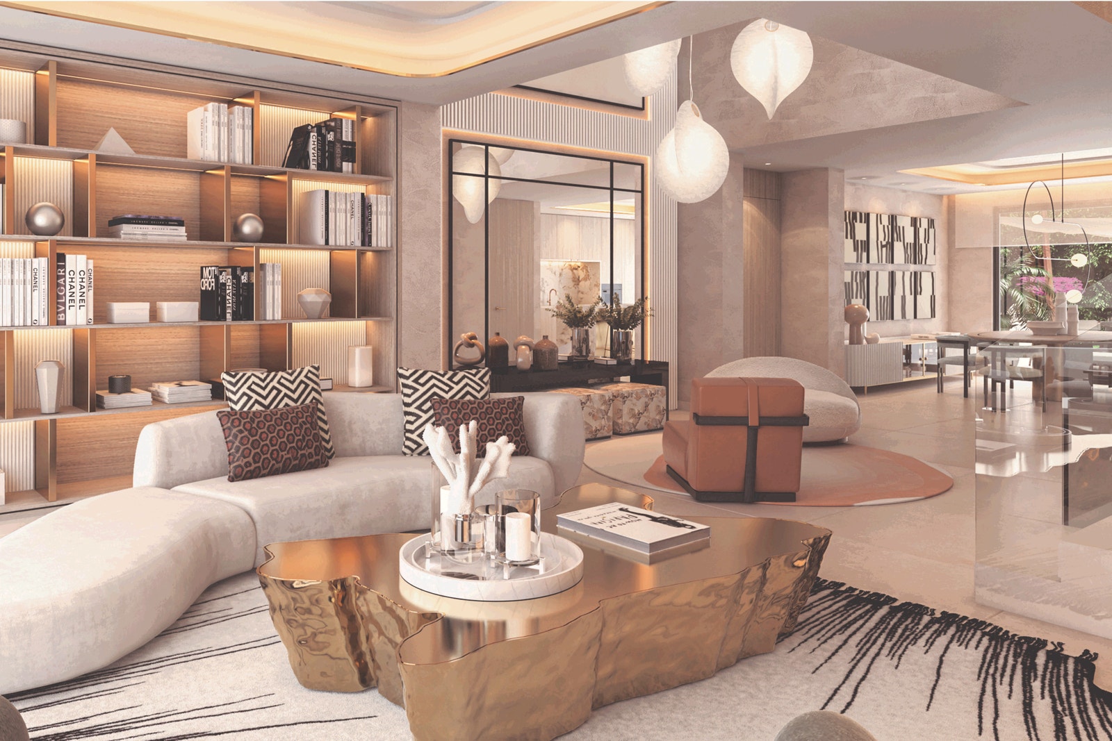 Eksempel på mulig design av stue/lounge Galleribilde