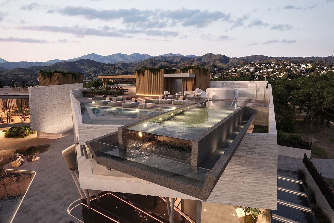 "Sosial Club" Tyrkisk bad og badstue, innendørs oppvarmet basseng, avant-garde innendørs treningsstudio, fullt utstyrt utendørs treningsstudio, meditasjons- og yogarom, utendørs basseng, takterrasse og bar
Samarbeidsområde Galleribilde