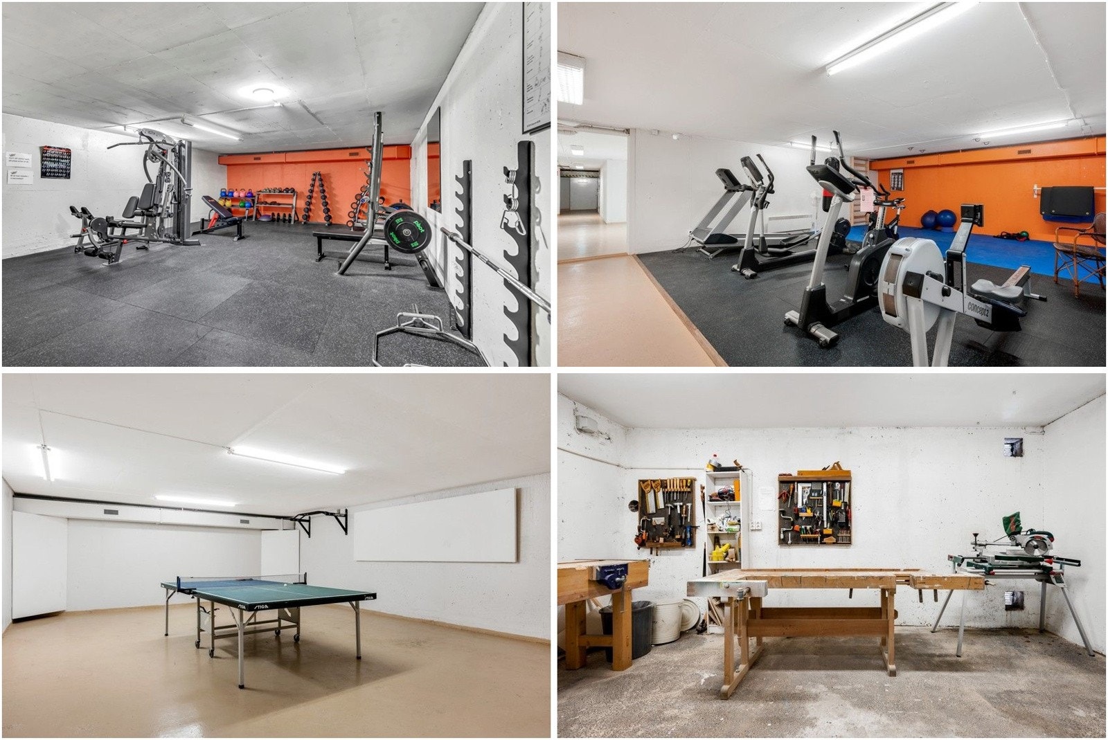 Borettslaget har eget treningsrom, bordtenninsrom og hobbyverksted. Galleribilde