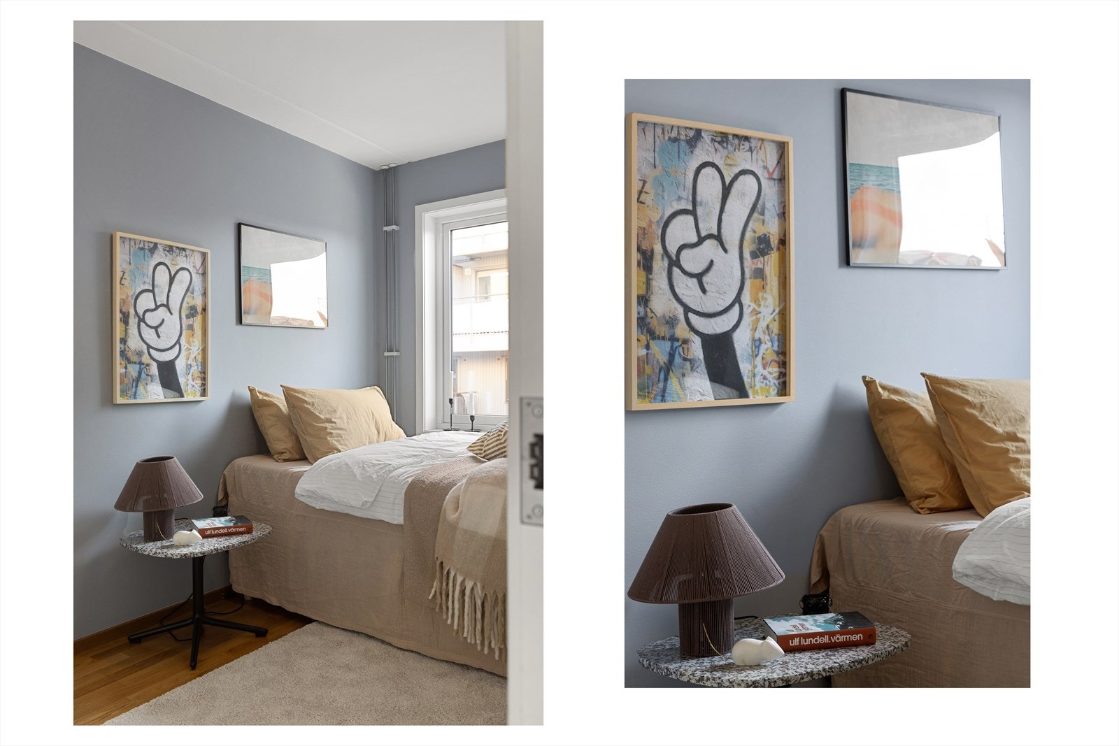 Det er plass til seng, nattbord og garderobe eller kommode. Galleribilde