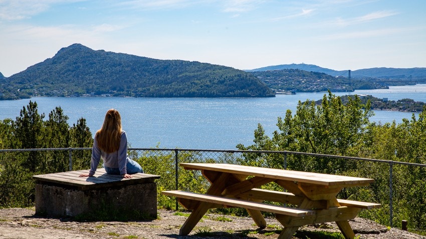 Om du blir lei av vannkanten kan du alltids ta en spasertur til historiske Hellen fort som er innen gangavstand fra leiligheten. Galleribilde