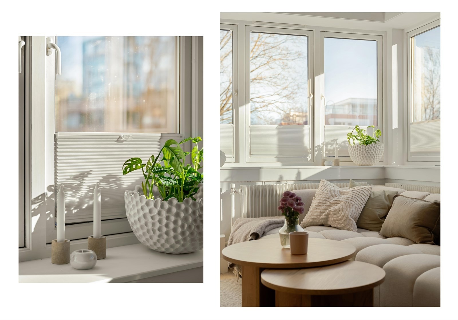 God takhøyde på ca. 2.60 og store vindusflater gir stuen en behagelig romfølelse. Galleribilde