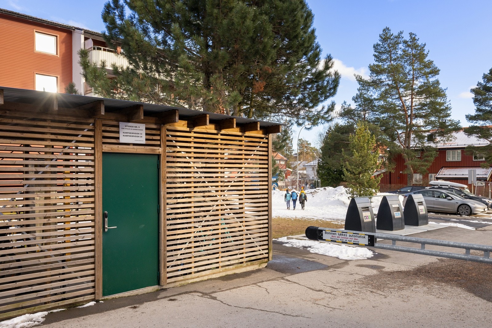 Borettslaget har en felles sykkelbod. Galleribilde