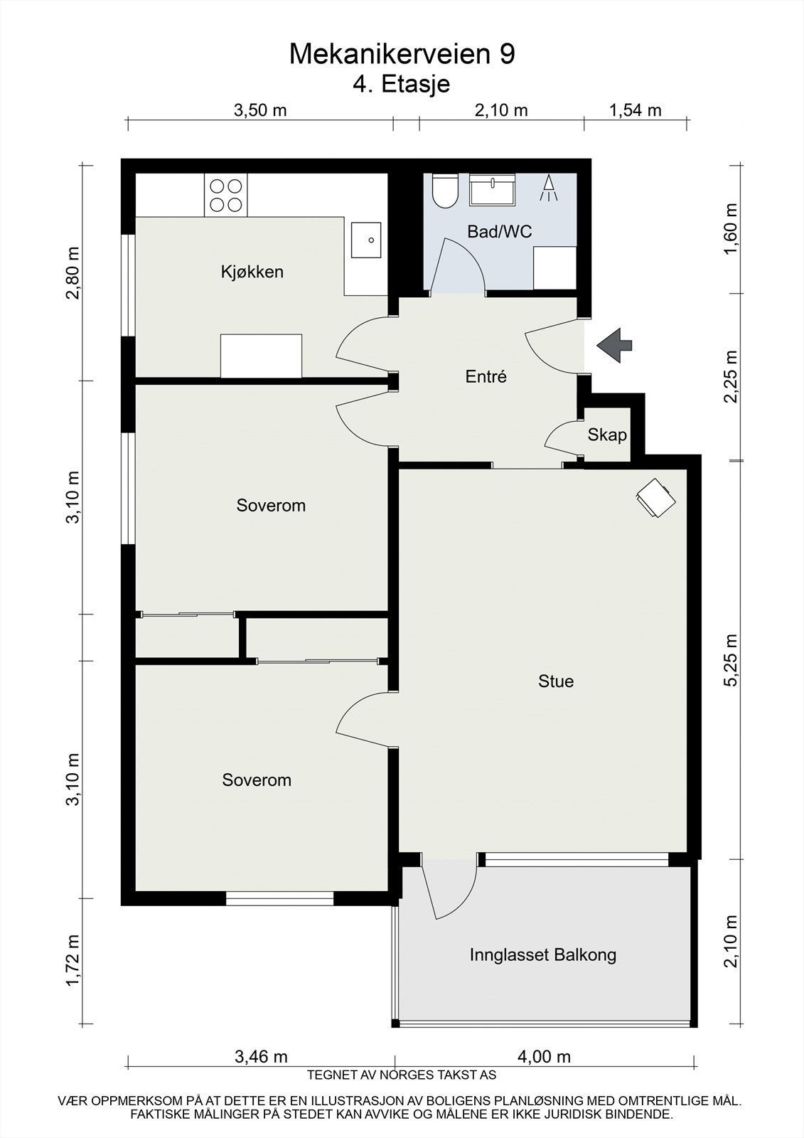 Vi starter med plantegningen slik at du får orientert deg i boligen. Galleribilde