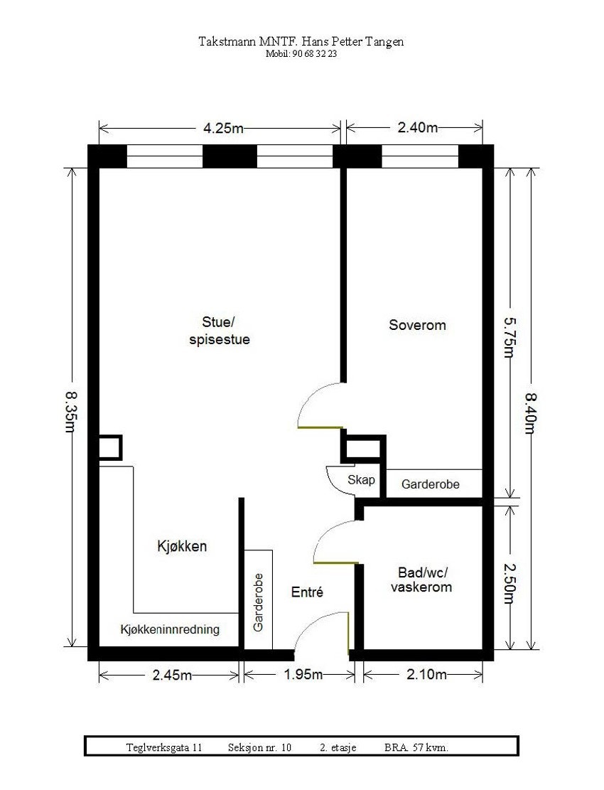 Teglverksgata 11 - Plantegning Galleribilde