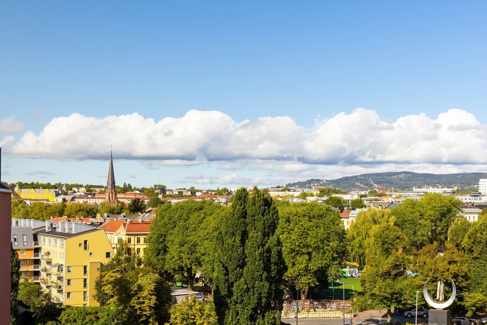 Utsikt fra takterrasse. Galleribilde