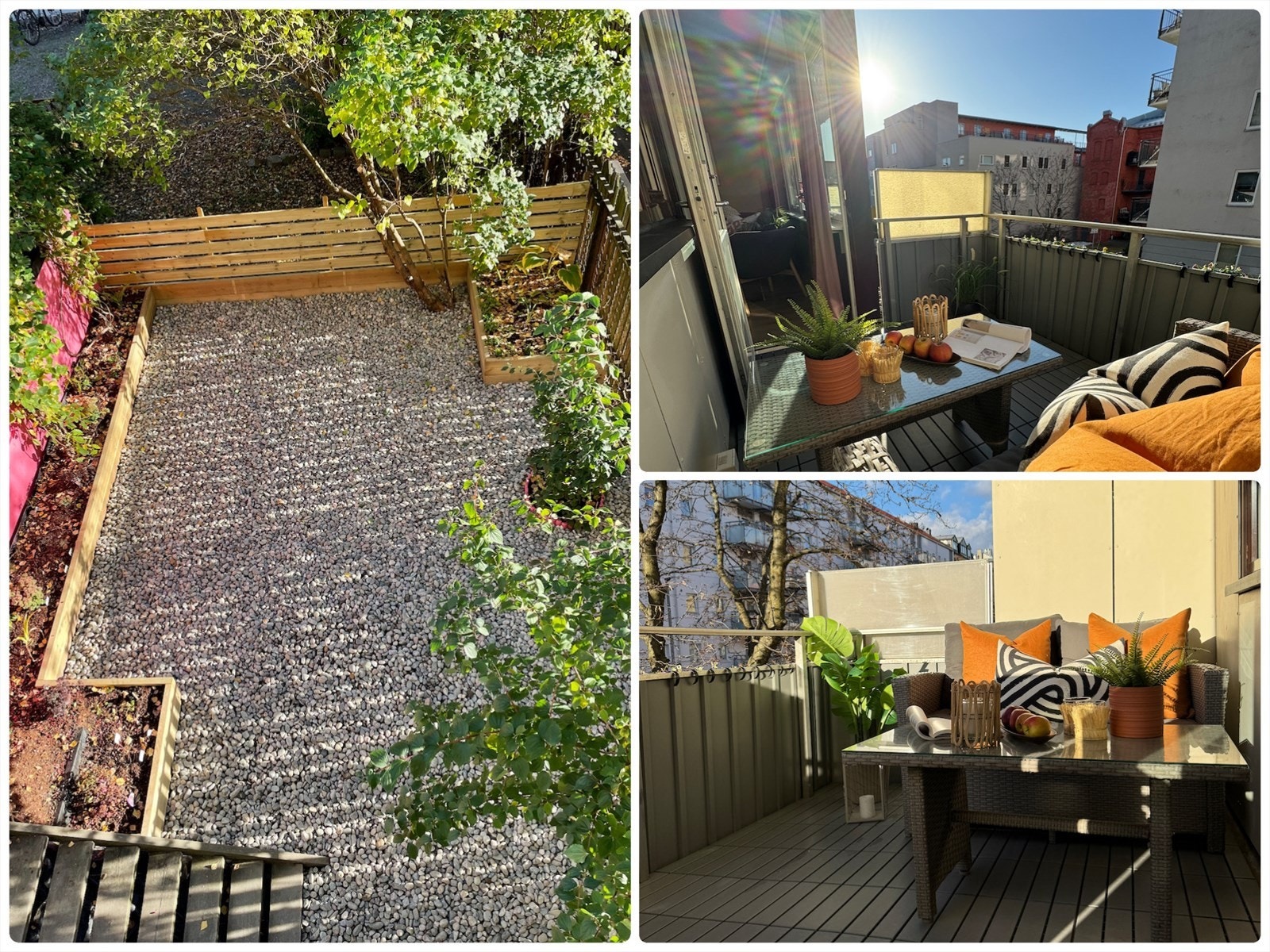 Vårbilder fra balkong og bakgård Galleribilde