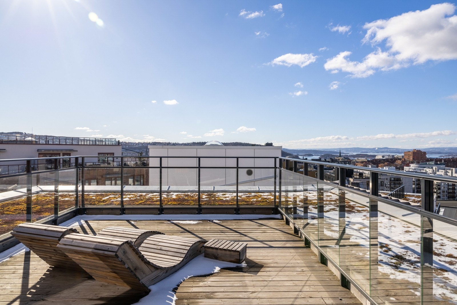 Borettslaget har en flott felles takterrasse til glede for alle beboerne. Galleribilde
