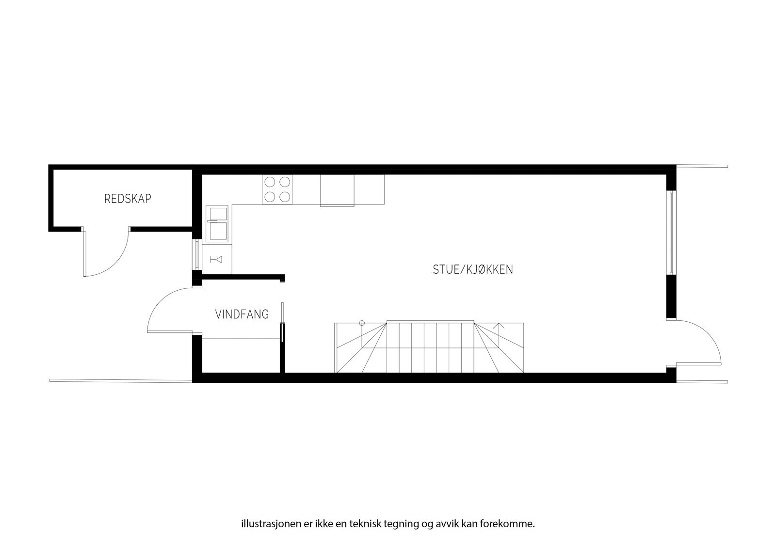 Plantegning 1.etg. Galleribilde