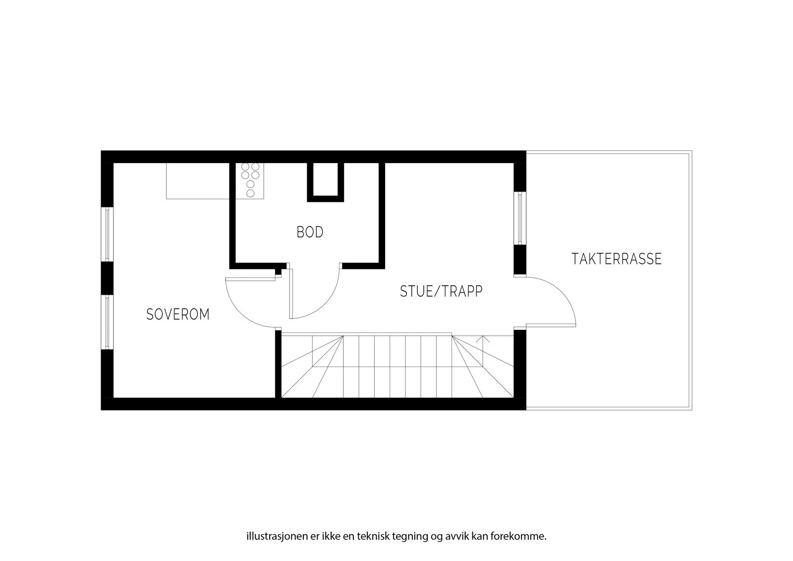 Plantegning 3.etg. Galleribilde