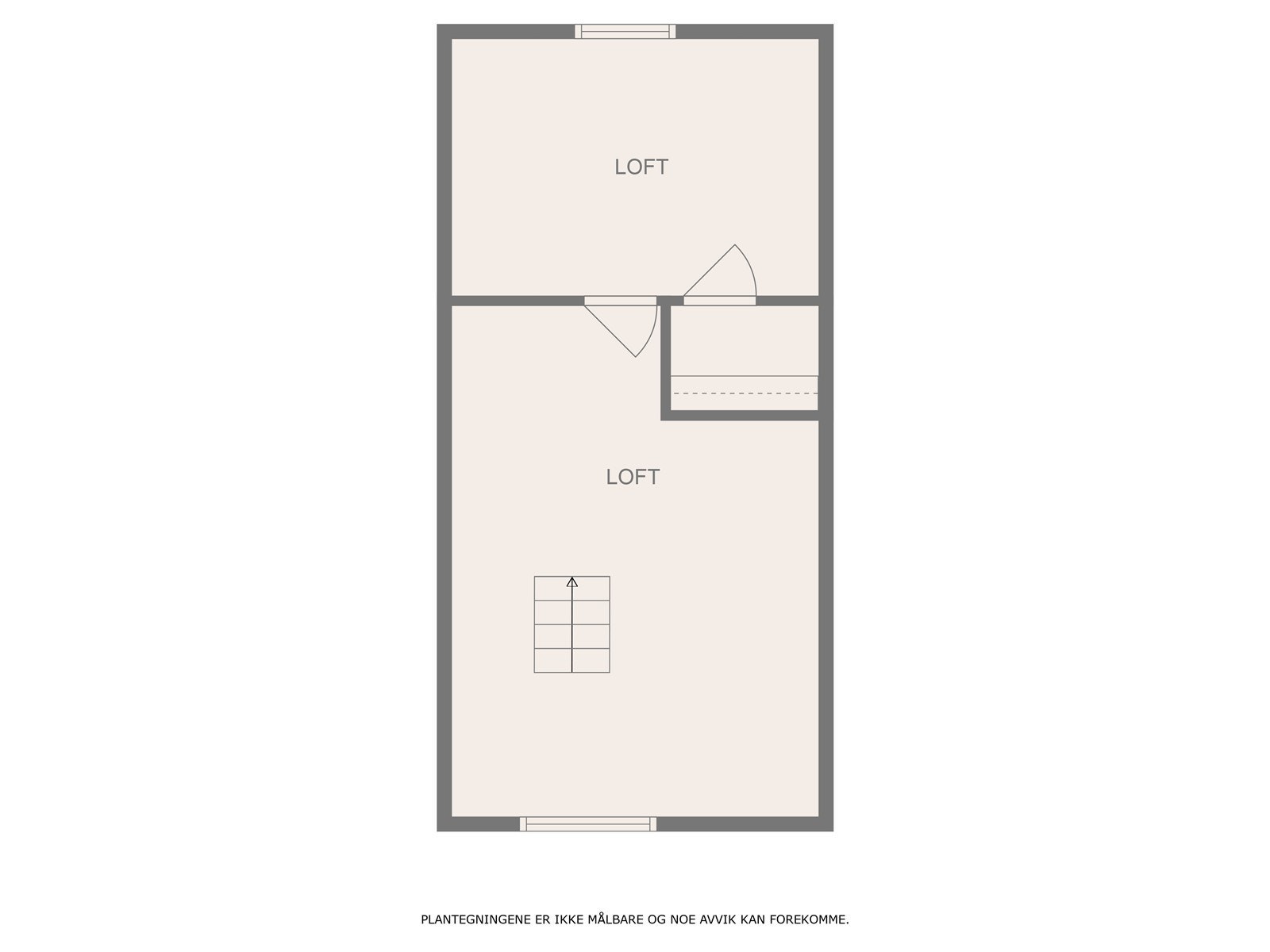 Planløsning øverste loft Galleribilde
