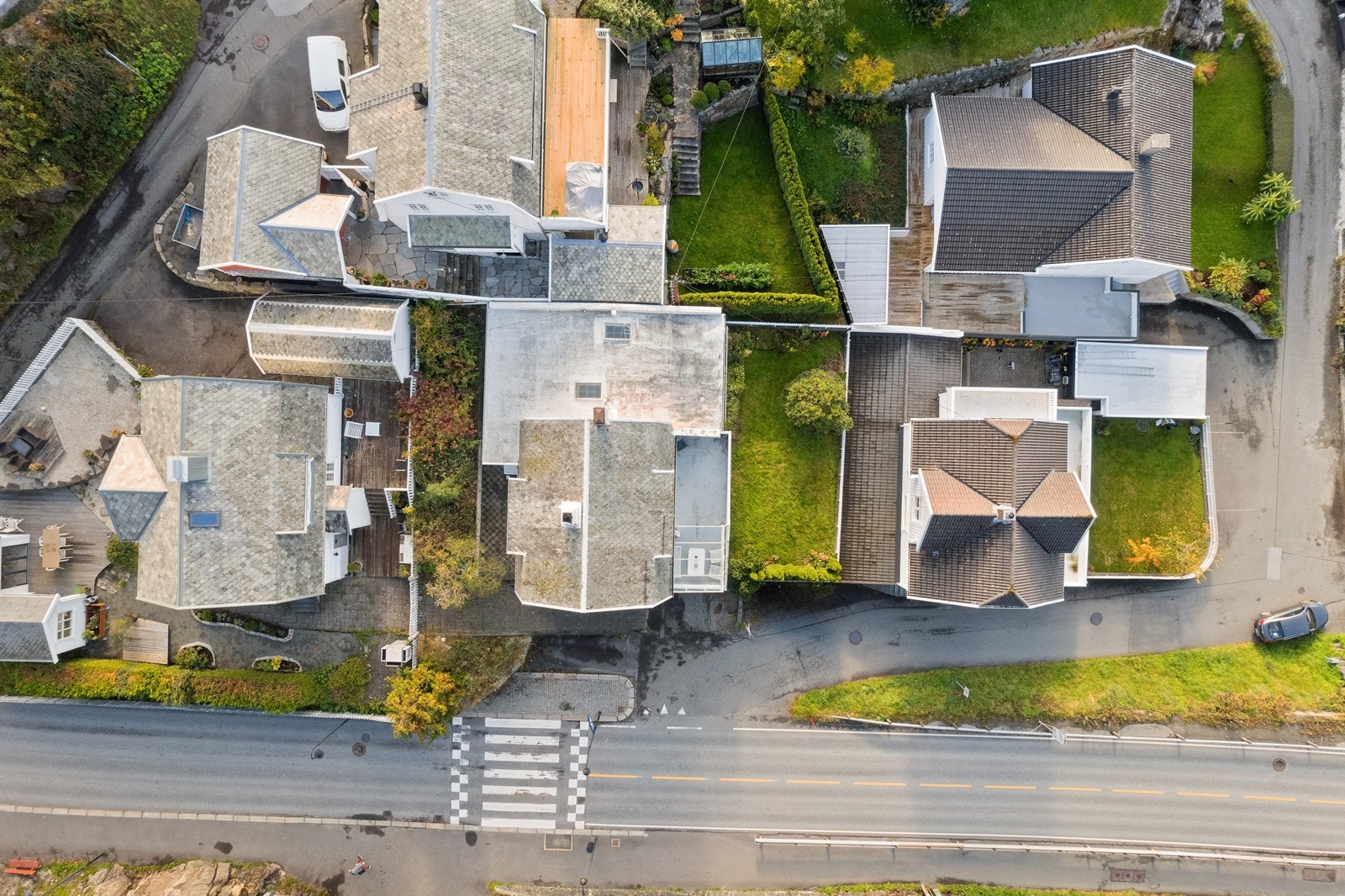 Eiendommen sett ovenfra. Galleribilde