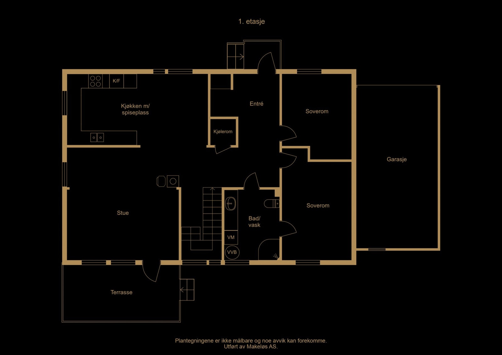 Plantegning 1. etasje (illustrasjon, avvik kan forekomme) Galleribilde