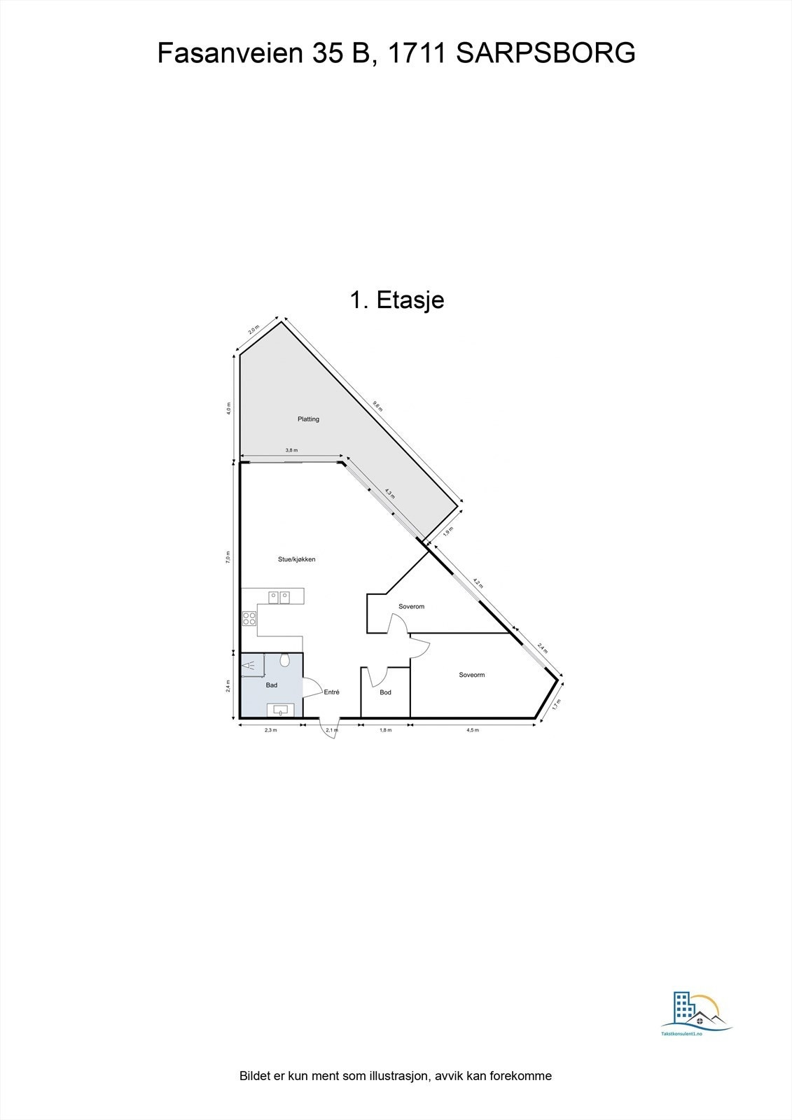 Leiligheten disponerer også bod i felles bygning, rett ved hagen. Galleribilde