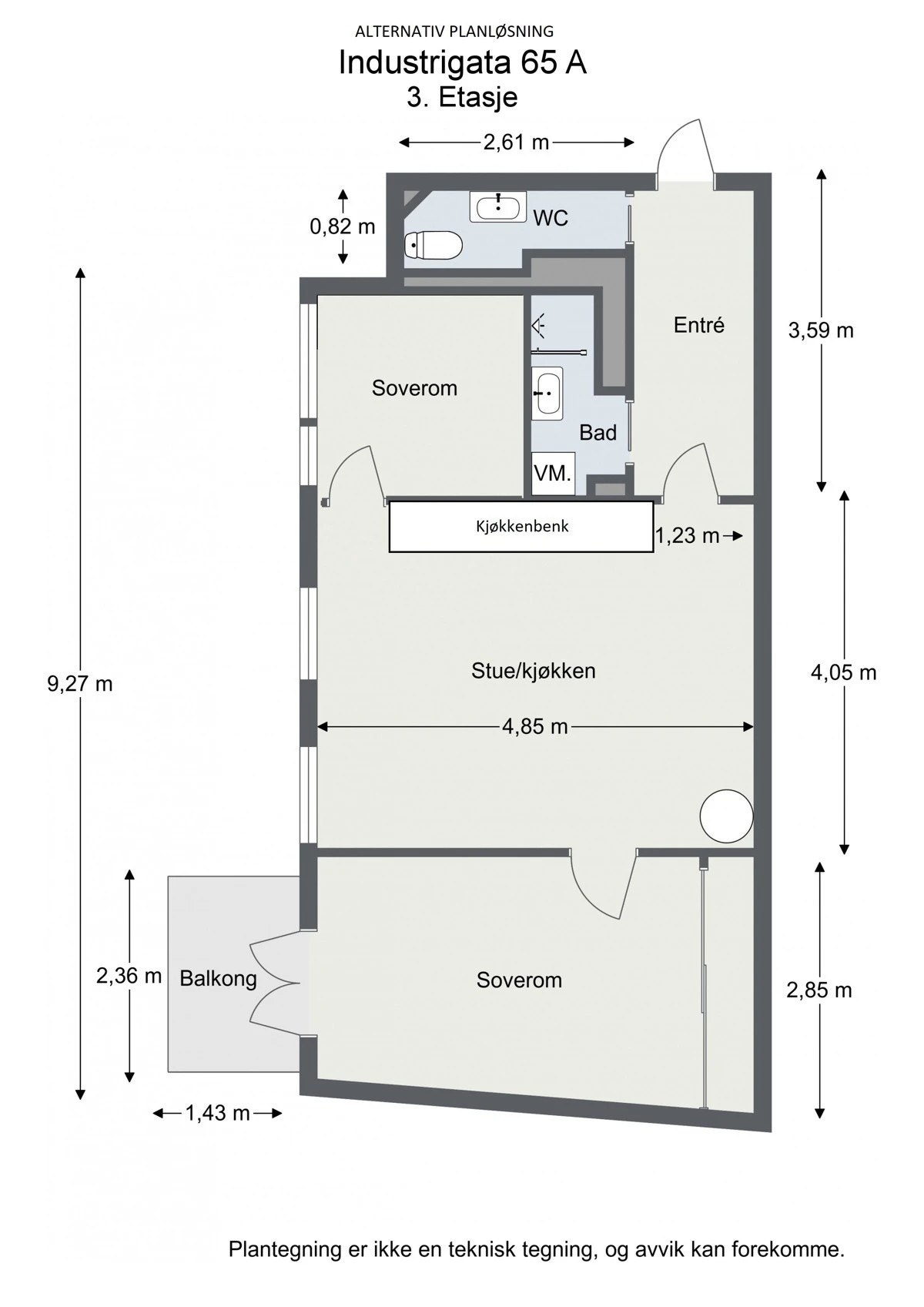 Alternativ plantegning Galleribilde