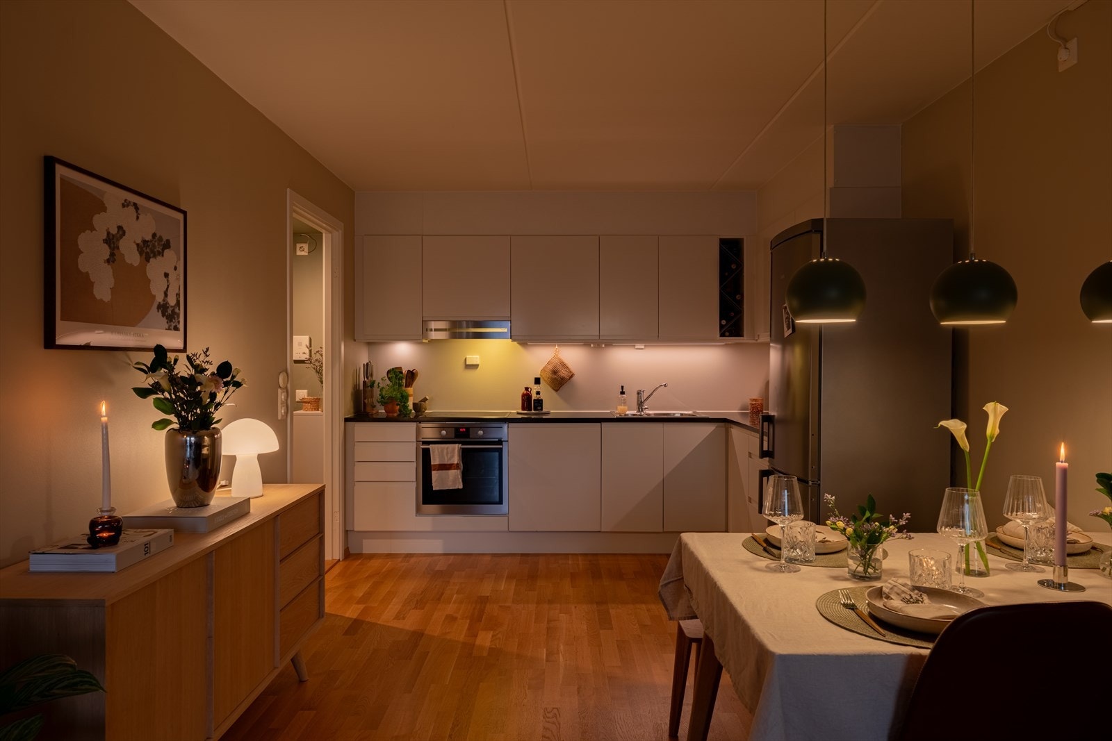 Her kan du invitere venner og familie til hyggelige sammenkomster. Galleribilde