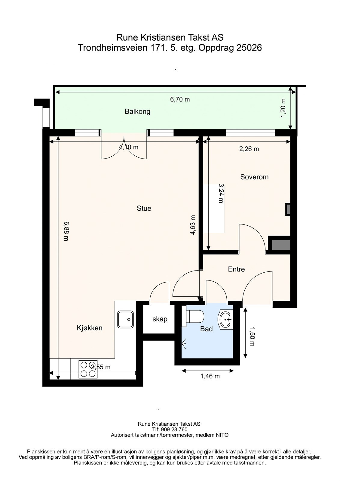 - Planskisse fra takstmann - Galleribilde