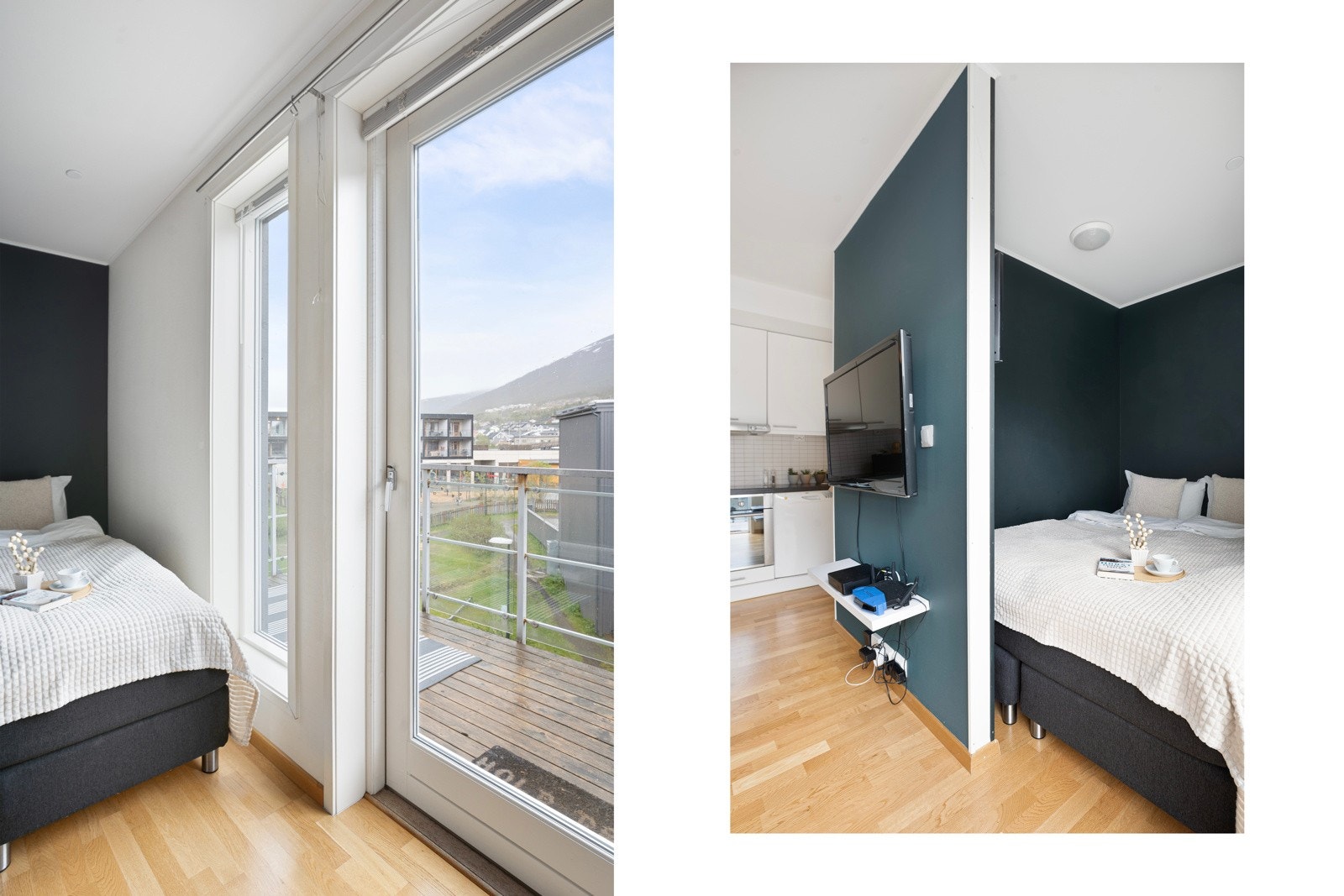 Fra stuen har du inngang til sovealkoven. Galleribilde