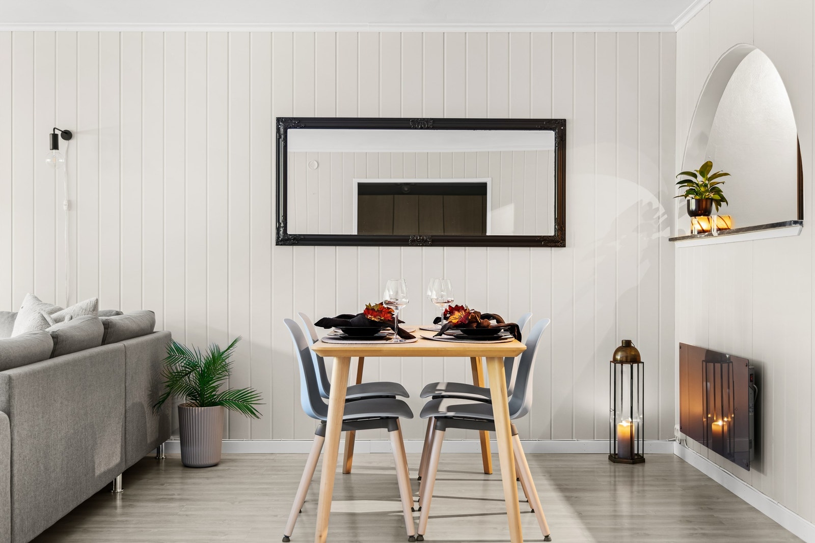 Leilighetens innvendige bod er i tidligere år åpnet mot stuen. Galleribilde