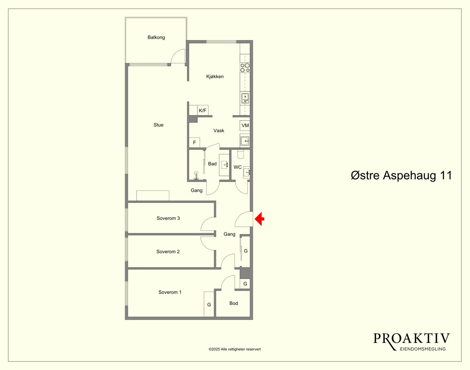 Slik ser leilighetens planløsning ut. Galleribilde