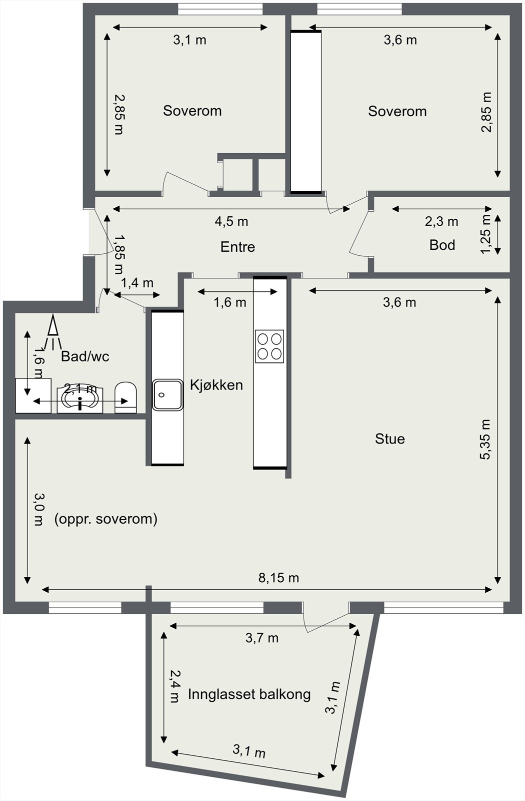 Planskisse Galleribilde