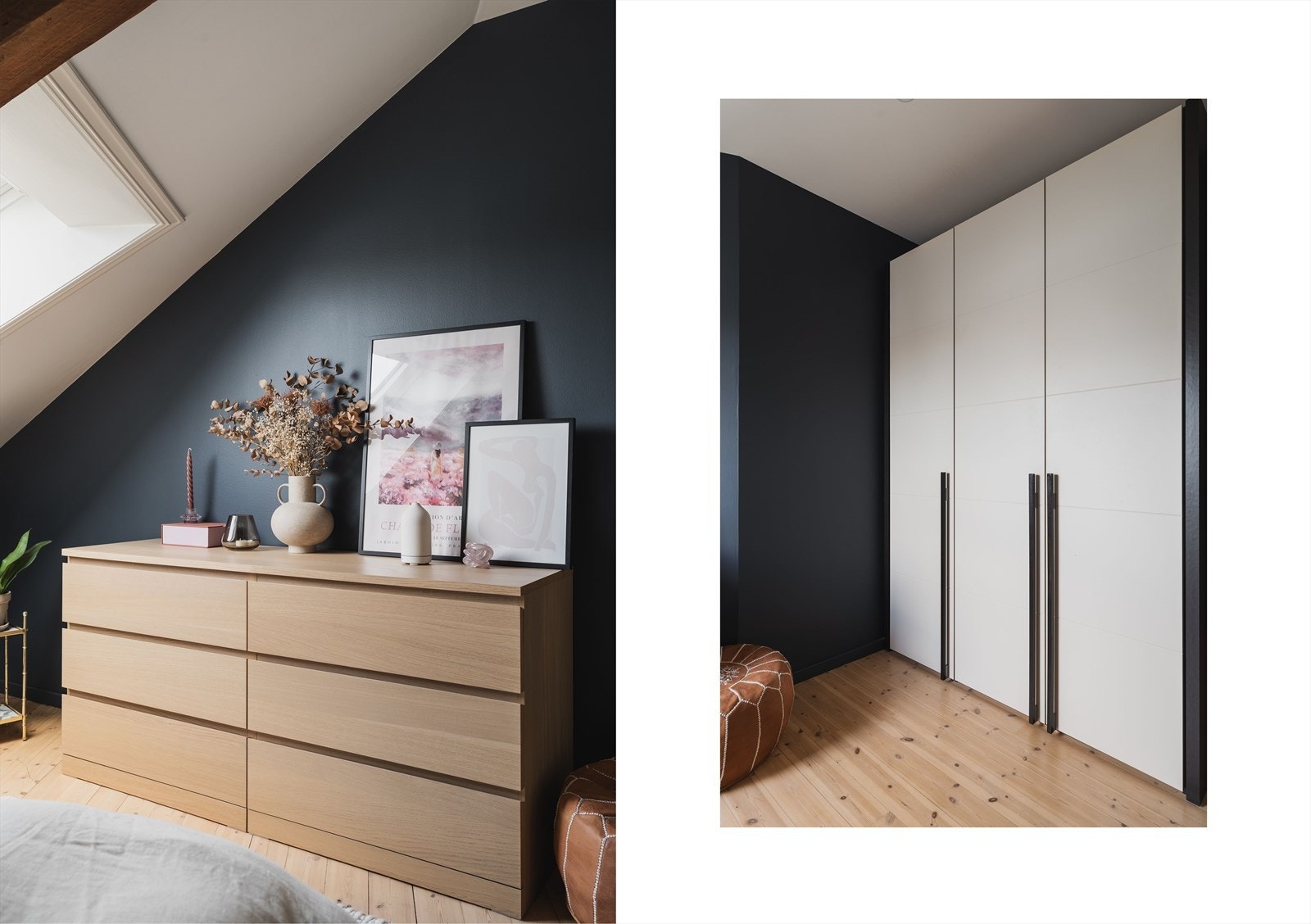 Garderobeløsning med gode oppbevaringsmuligheter følger salget. Galleribilde