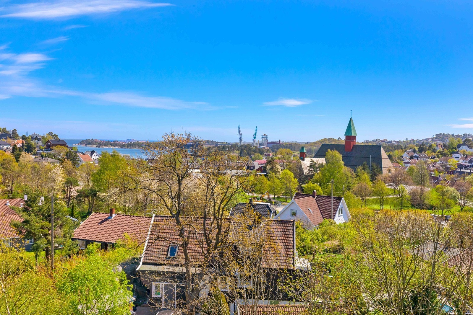 Utsikt fra felles takterrasse. Galleribilde