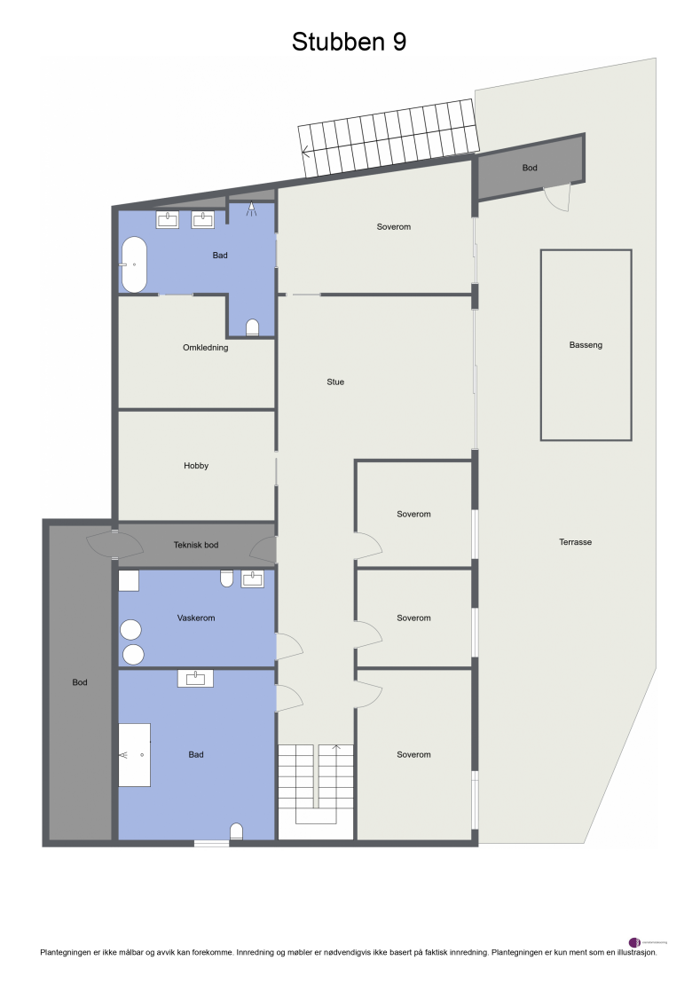 Veiledende plantegning underetasje. Galleribilde