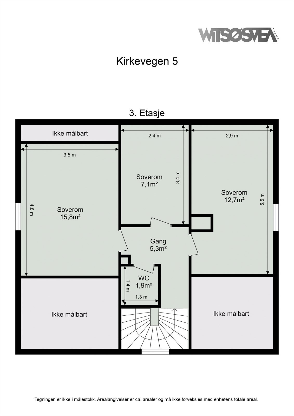 Planskisse tredje etasje. Galleribilde