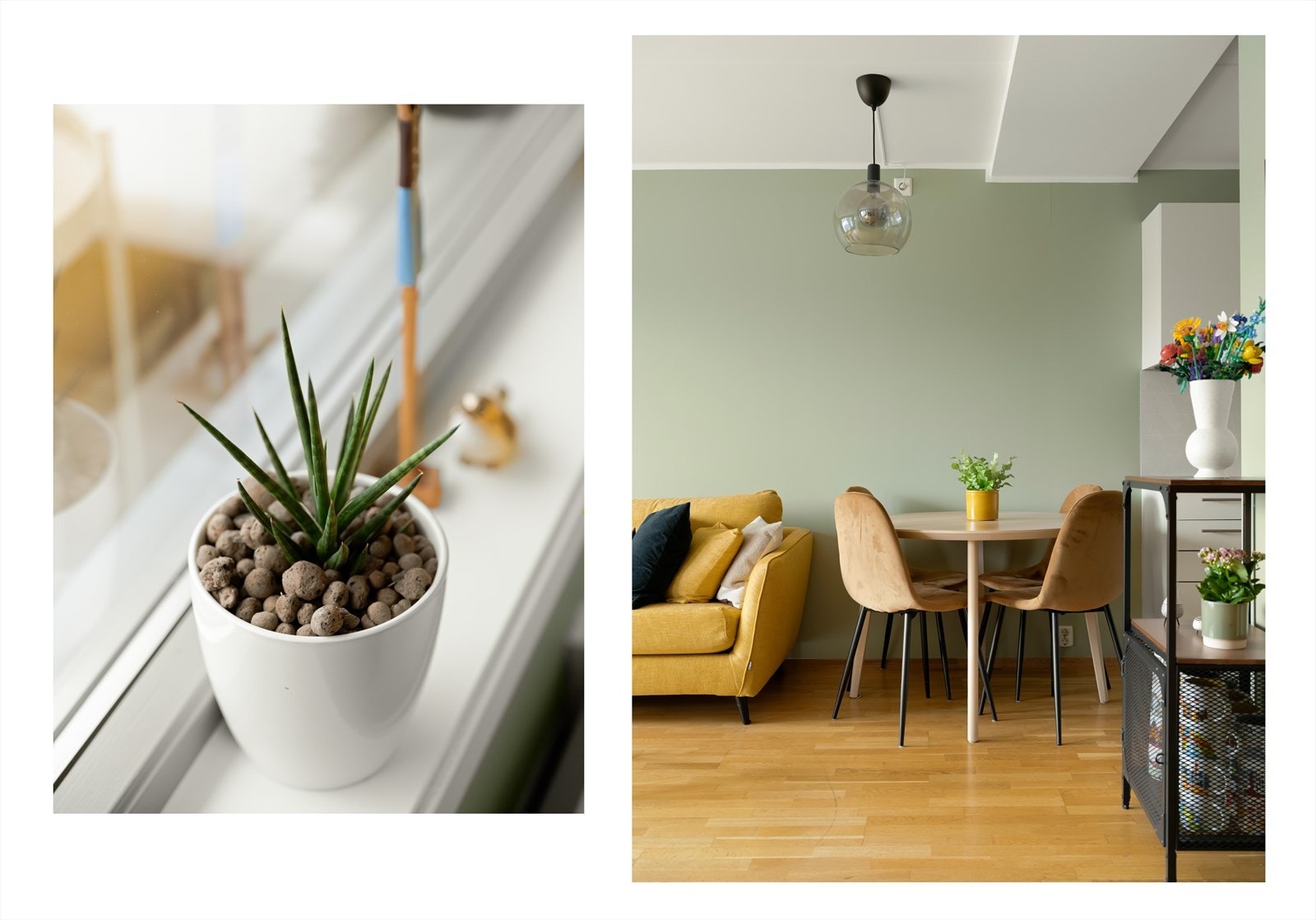 Det er også plass til å innrede med en hyggelig spisegruppe i stuen - her kan en dekke på til familie og venner. Galleribilde