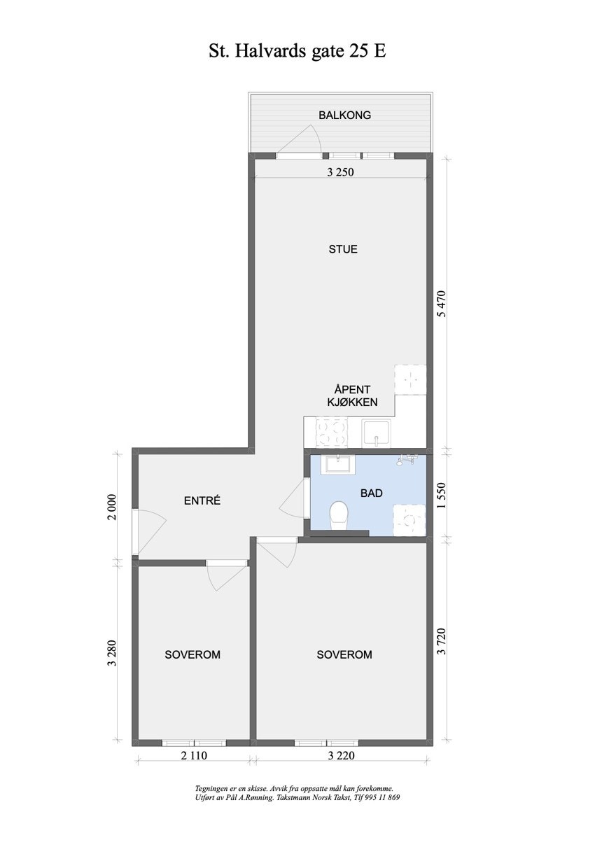 Plantegning. Det medfølger i tillegg en kjellerbod på 3 kvm. Galleribilde
