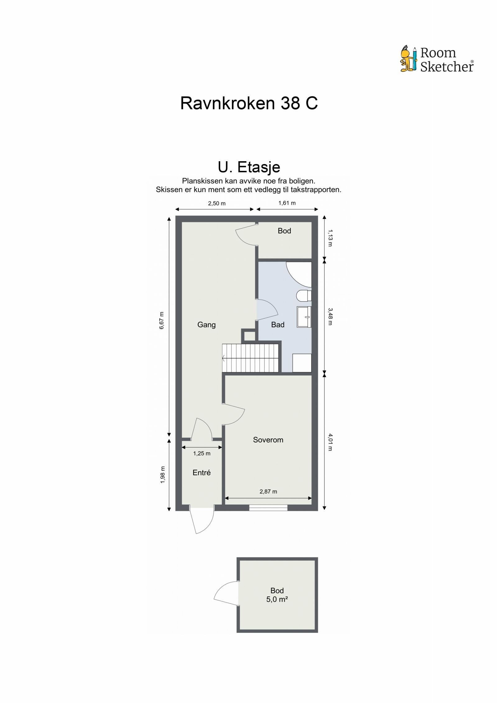 Plantegning av U.etg. Galleribilde
