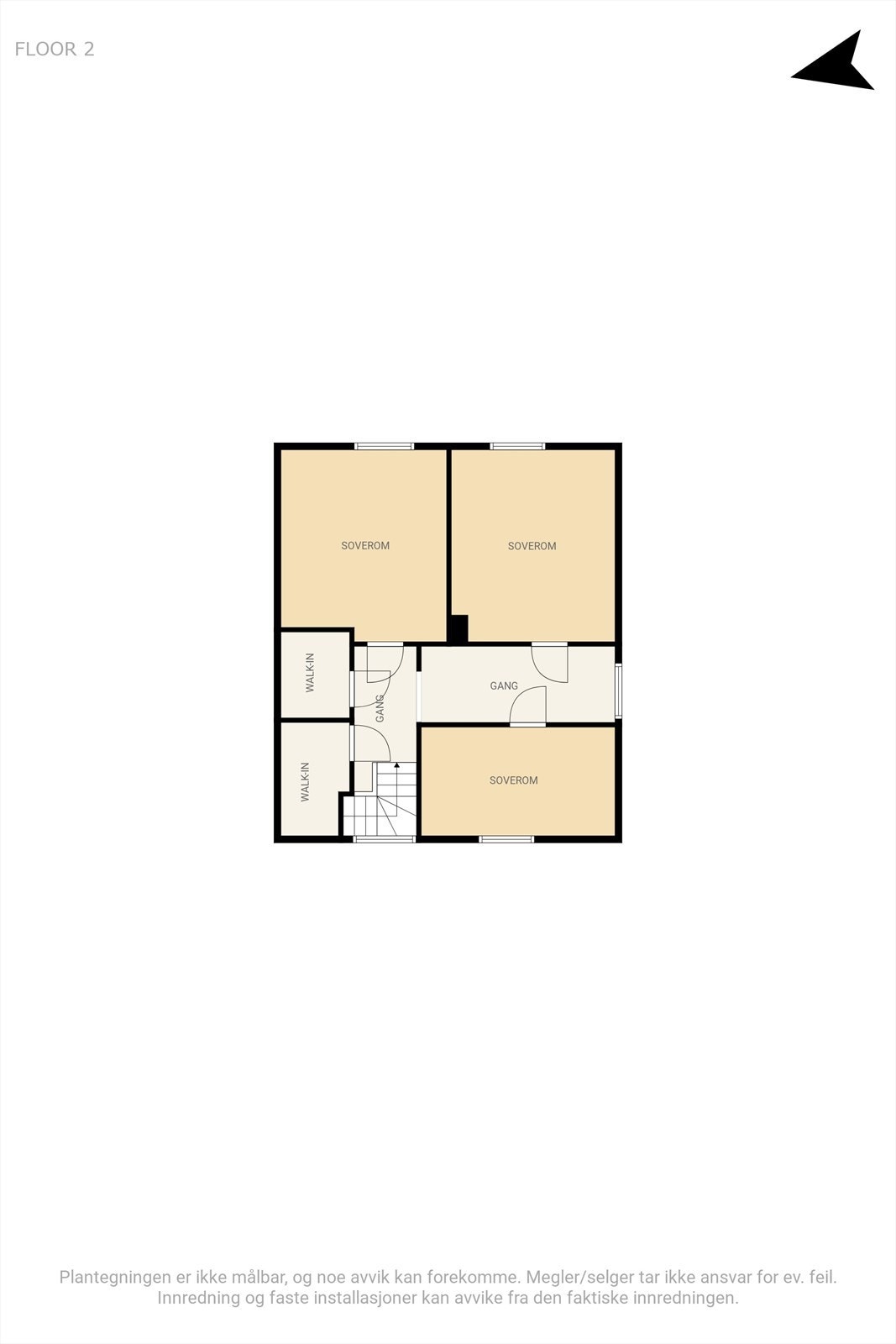Plantegning loftsetasje. Galleribilde