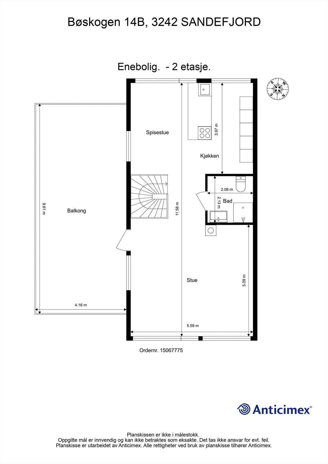 Plantegning 2.etasje Galleribilde