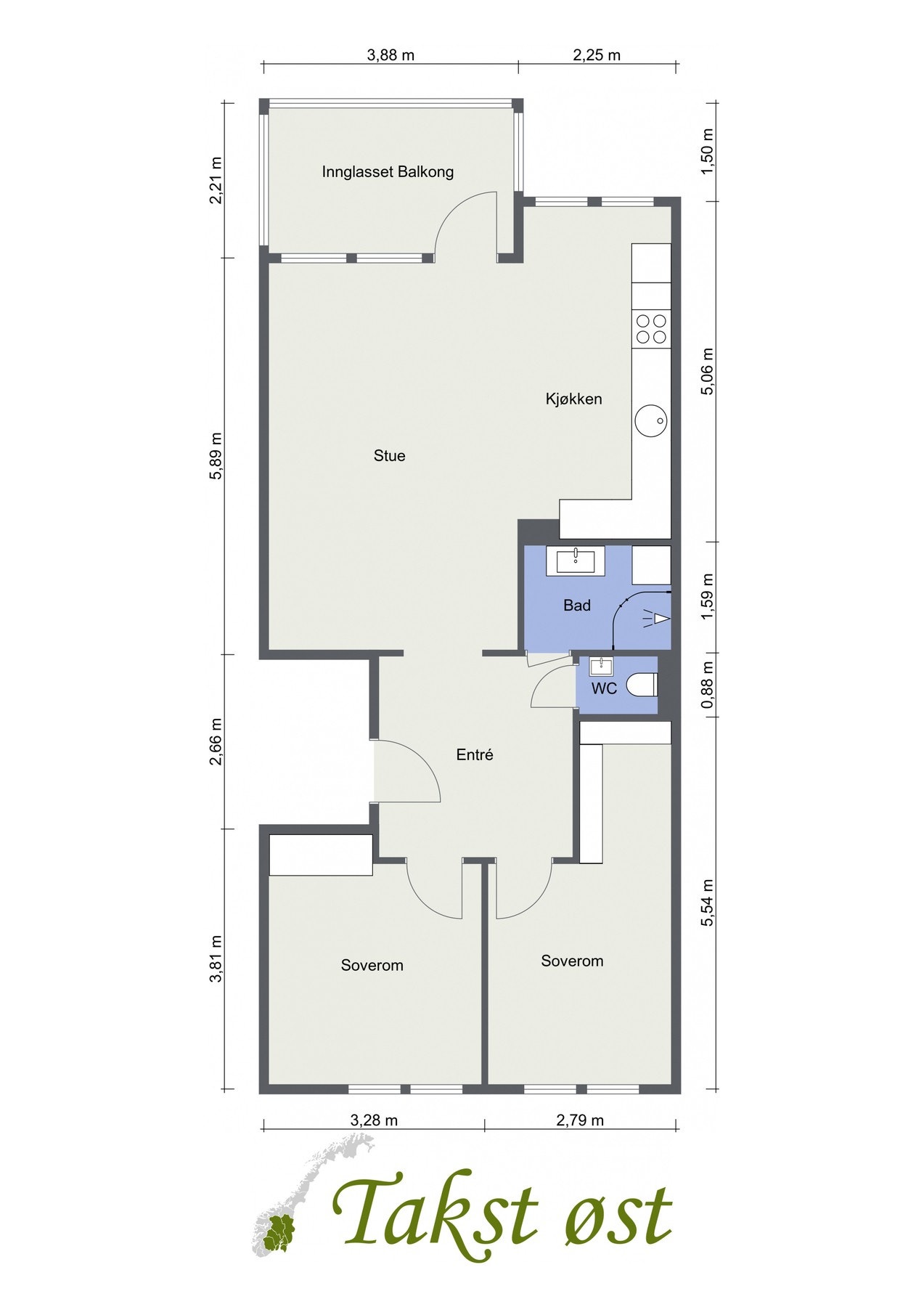 Plantegning Erlends vei 3 Galleribilde