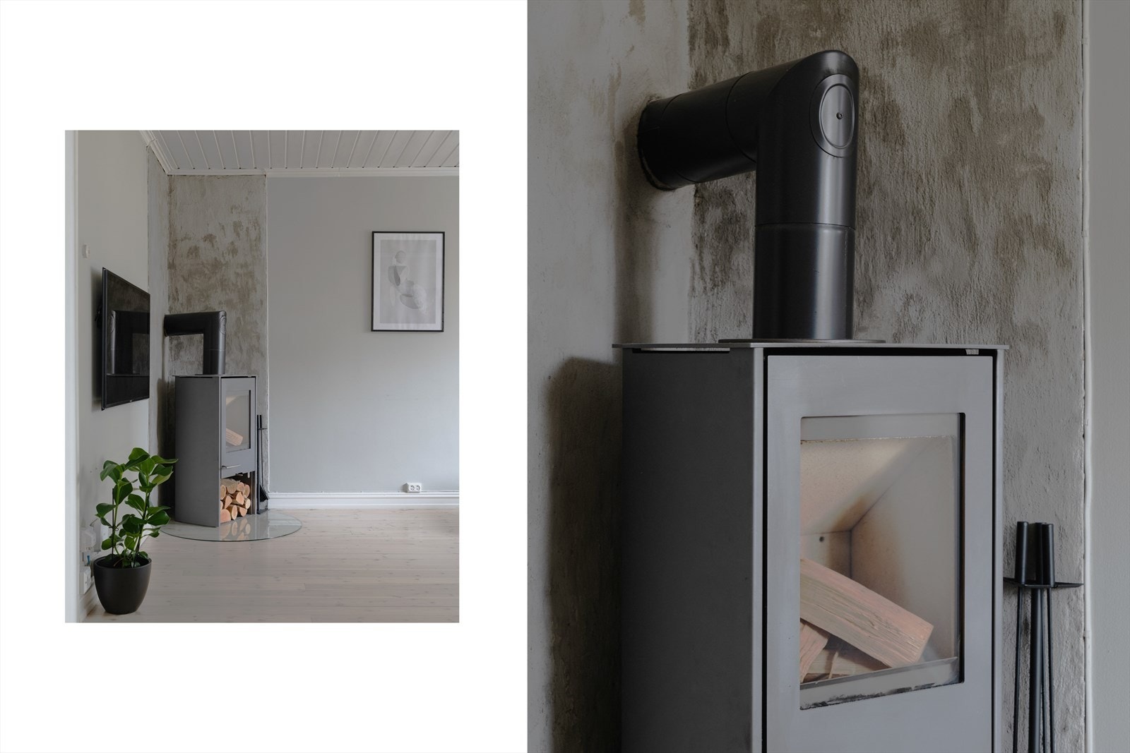 Peisen avgir godt med varme, og skaper en lun og hjemmekoselig stemning på de kjøligste dagene. Pipeløp er innvendig rehabilitert i regi av borettslaget i 2013. Galleribilde